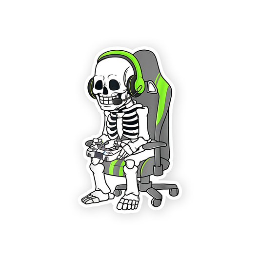 Gaming Halloween Skeleton Sticker