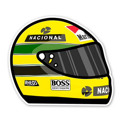 Yellow bike helmet Sticker