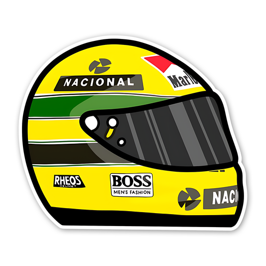 Yellow bike helmet Sticker