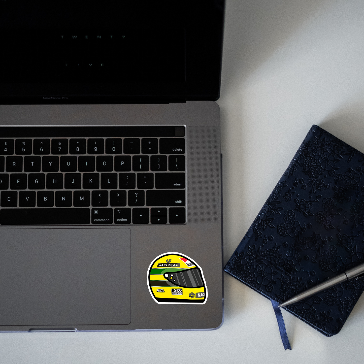 Yellow bike helmet Sticker