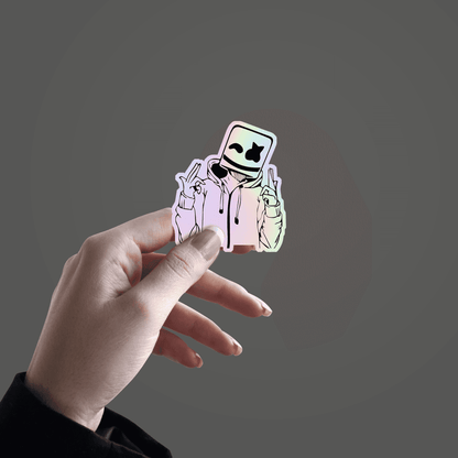 Marshmallow v2 Holographic Sticker - sticckiz.com