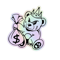 Devil Teddy Holographic Sticker - sticckiz.com