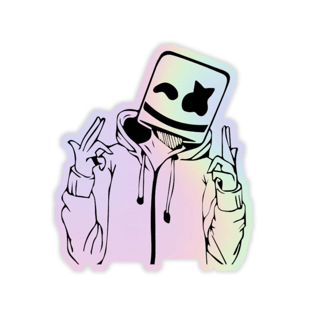 Marshmallow v2 Holographic Sticker - sticckiz.com