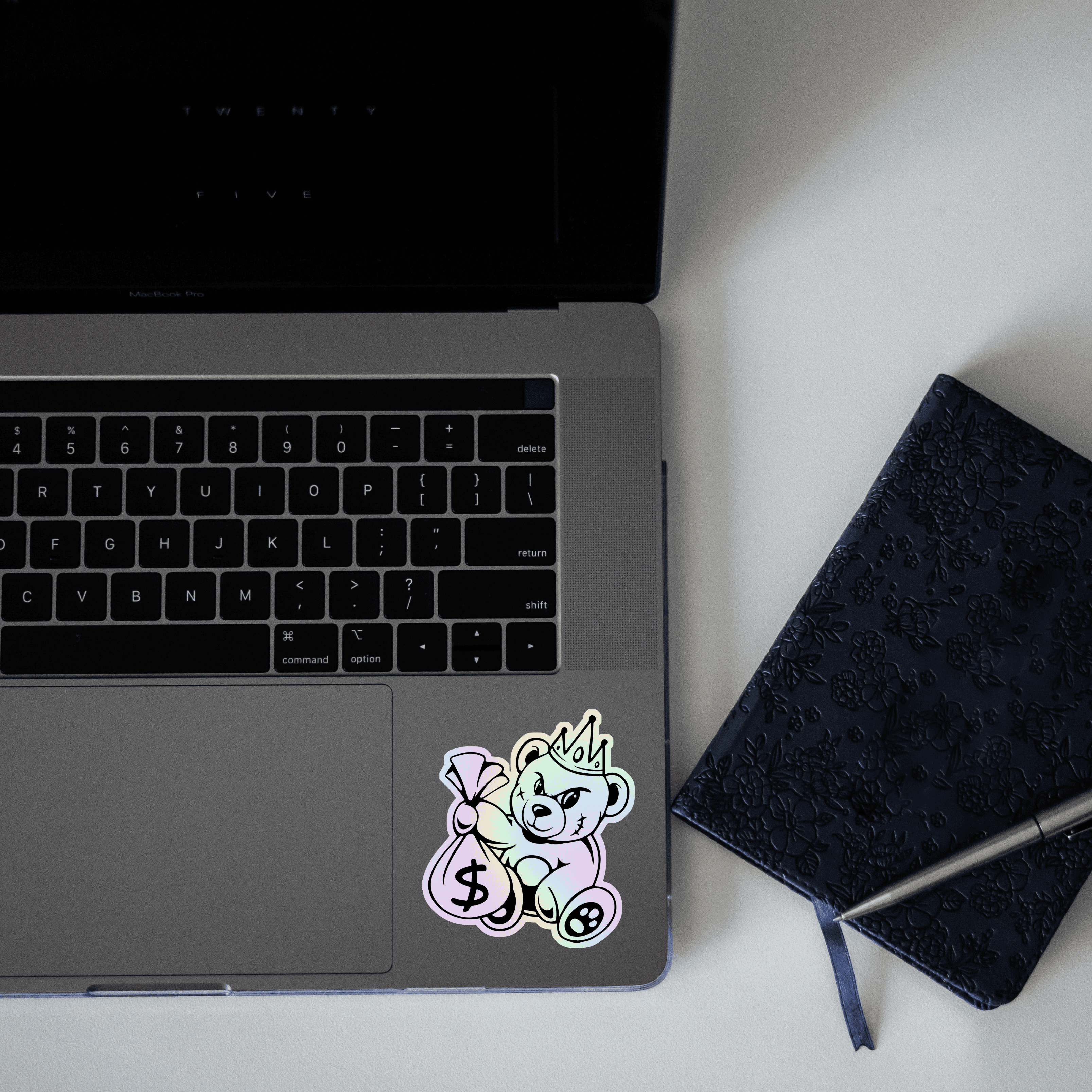 Devil Teddy Holographic Sticker - sticckiz.com