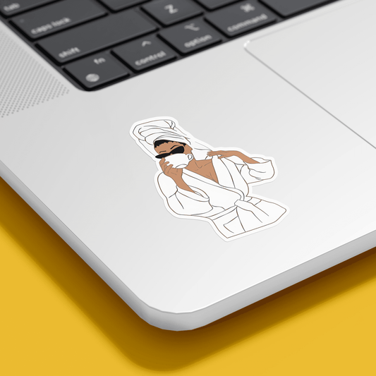 Sassy Girl With Coffee Sticker - sticckiz.com