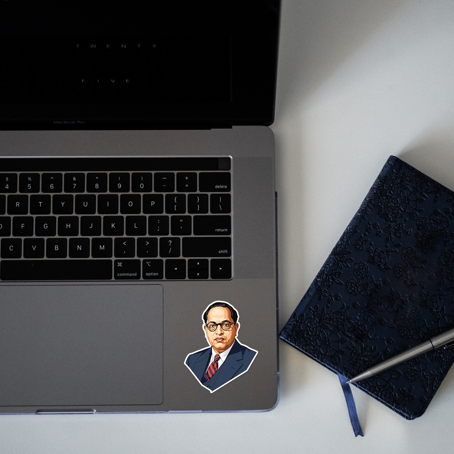 Dr. Bhimrao Ambedkar Sticker laptop mockup