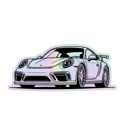 Porche 911 Holographic Sticker - sticckiz.com