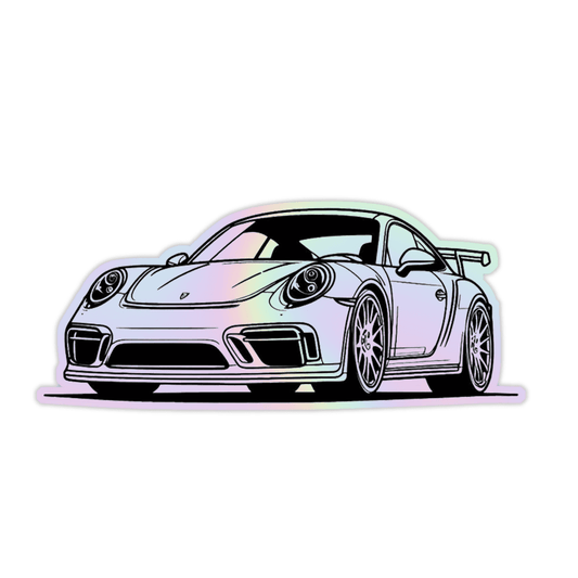 Porche 911 Holographic Sticker - sticckiz.com