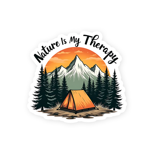 Nature is Therapy Sticker