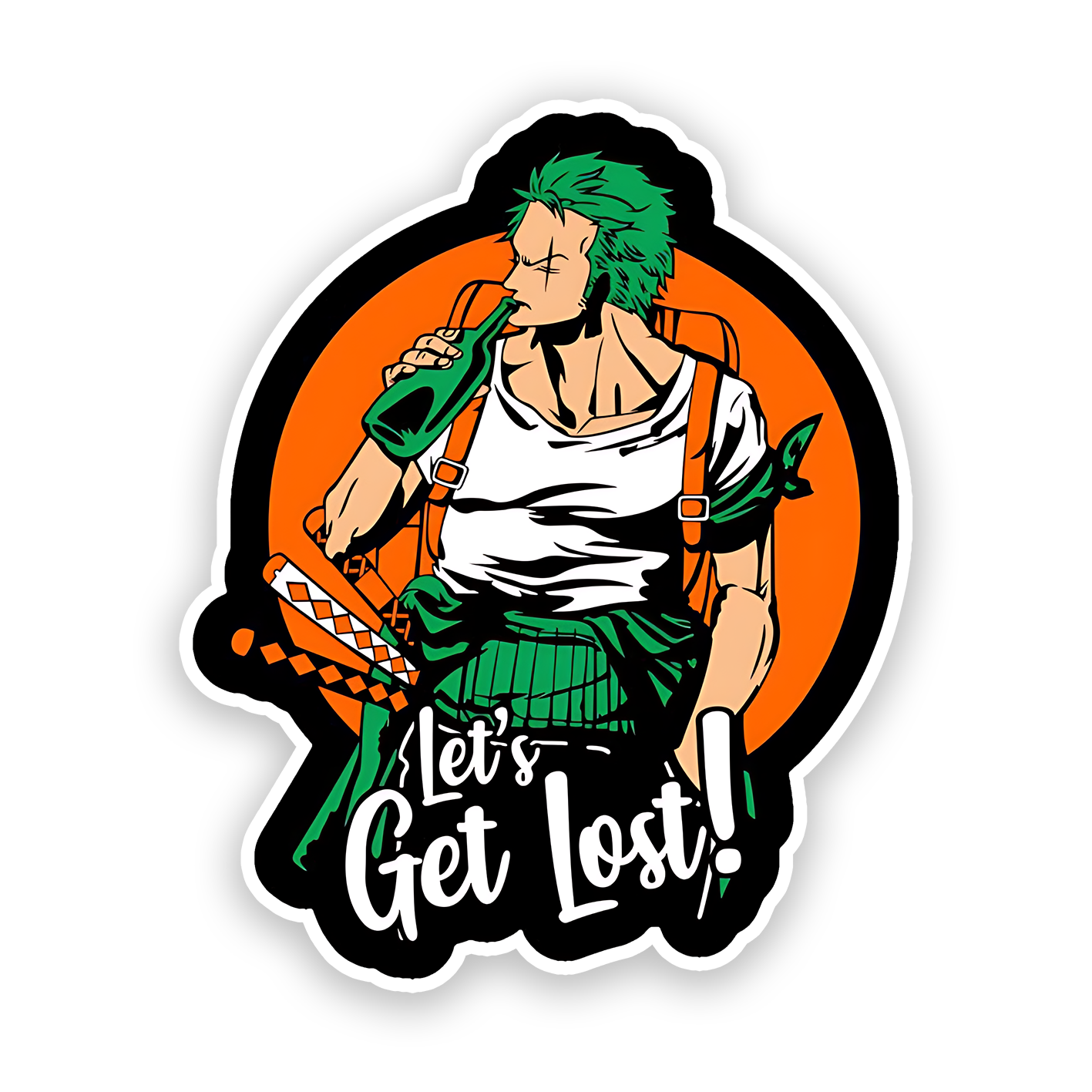 Lets Get Lost Zoro Edition Sticker