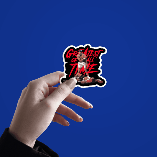 Greatest of all time Mohammad Ali Boxer Sticker - sticckiz.com