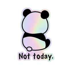Not Today Holographic Sticker - sticckiz.com