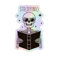 Skeleton Stu(dying) Holographic Sticker - sticckiz.com