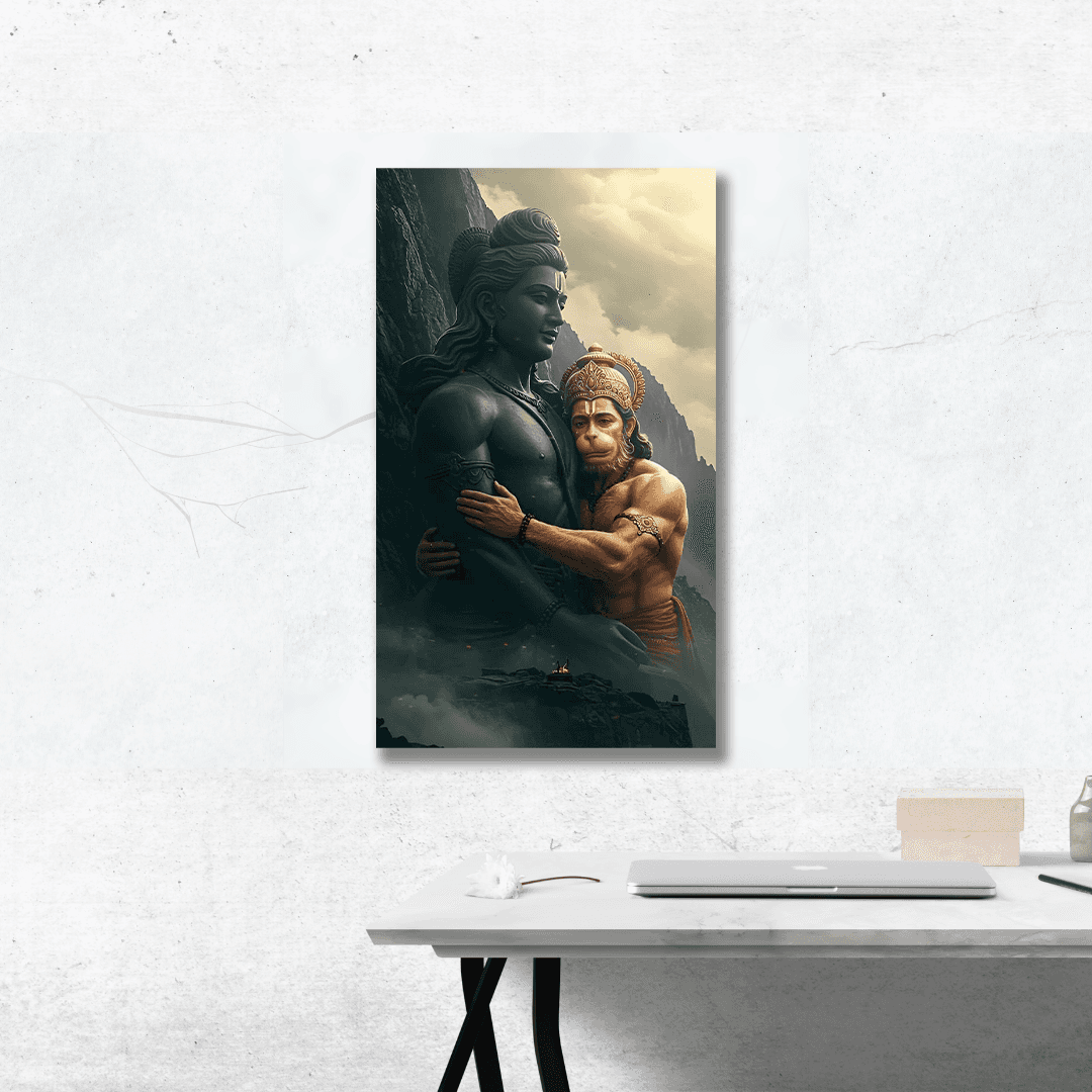 Lord Rama And Hanuman JI Poster