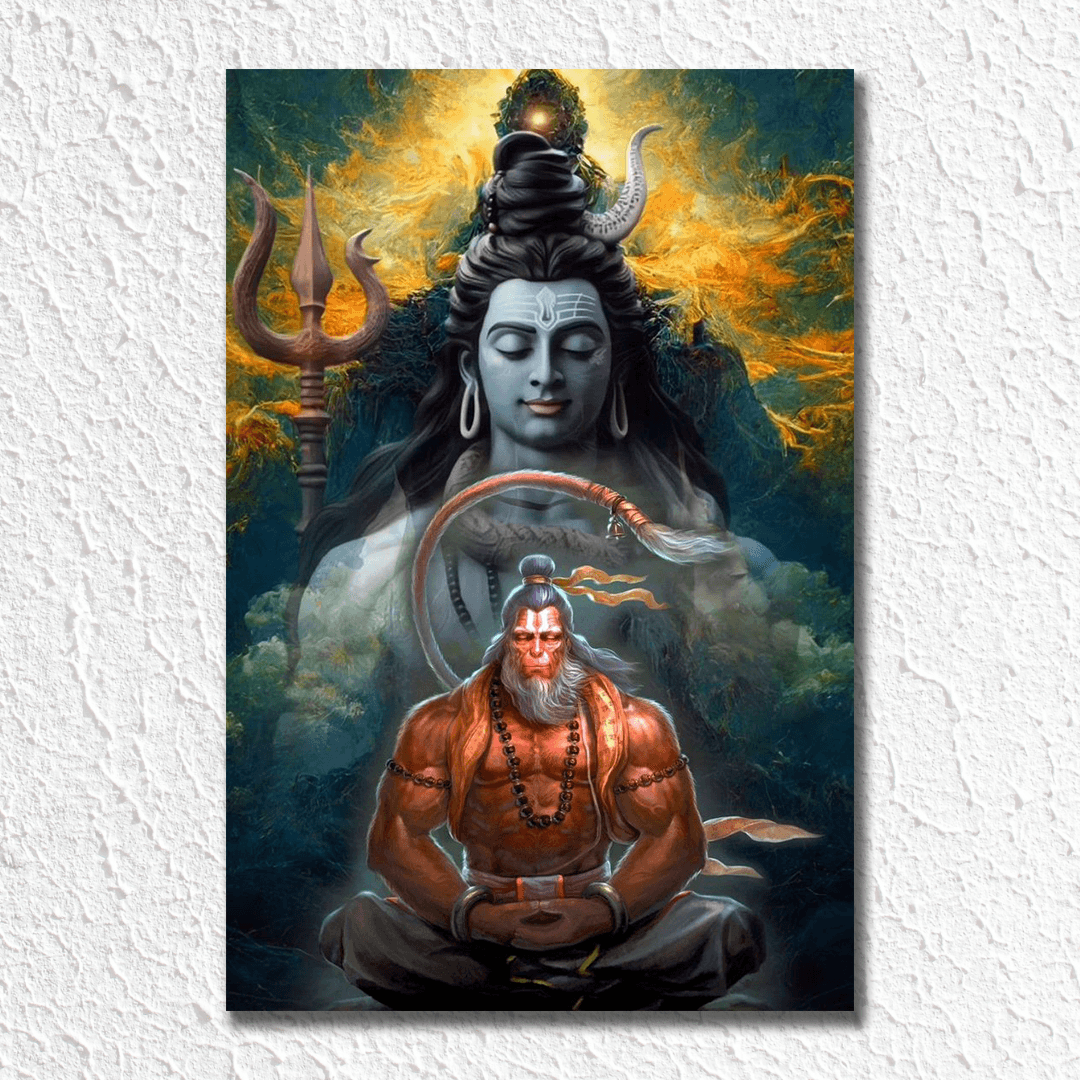 Bholenath & Hanuman Ji Poster - sticckiz.com
