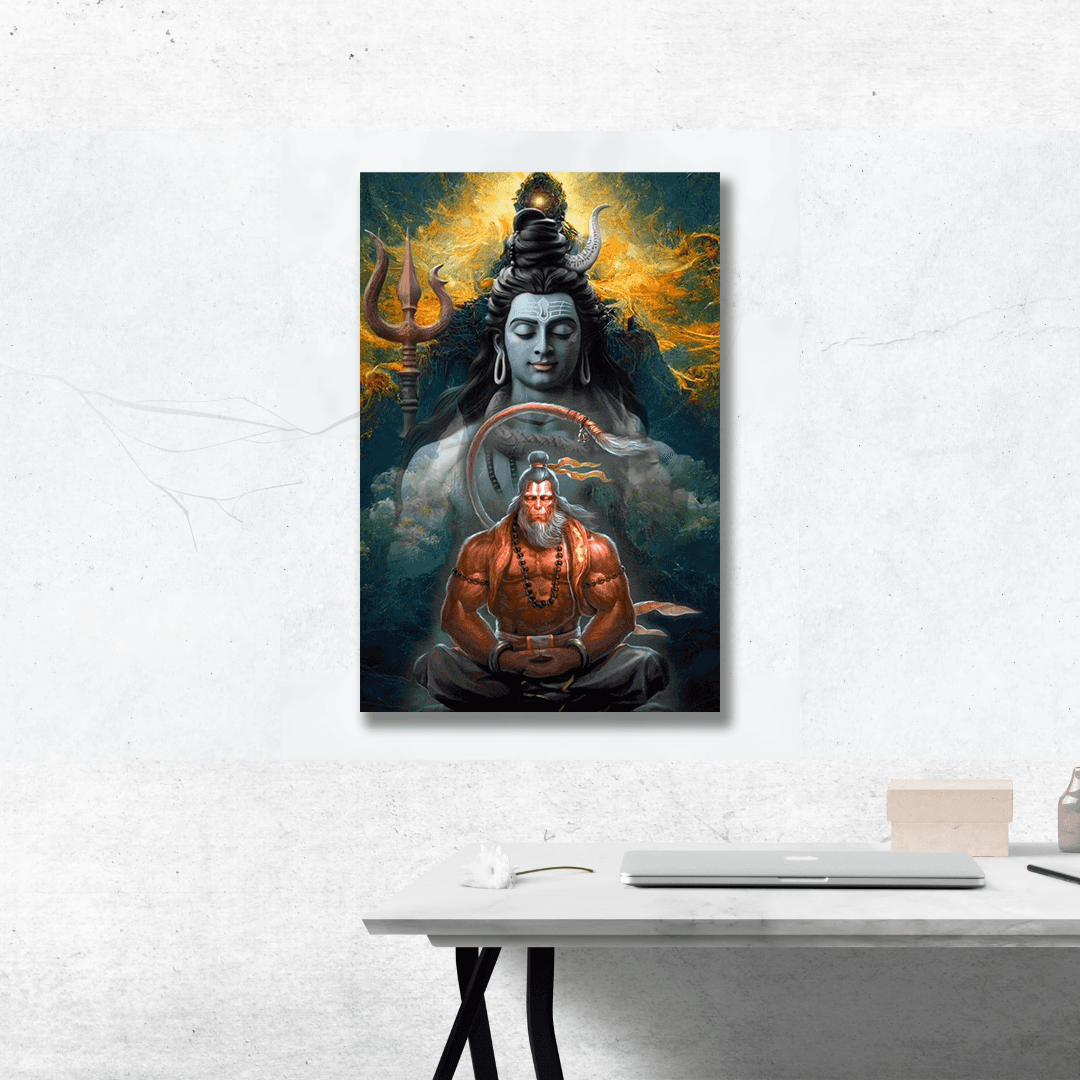 Bholenath & Hanuman Ji Poster - sticckiz.com