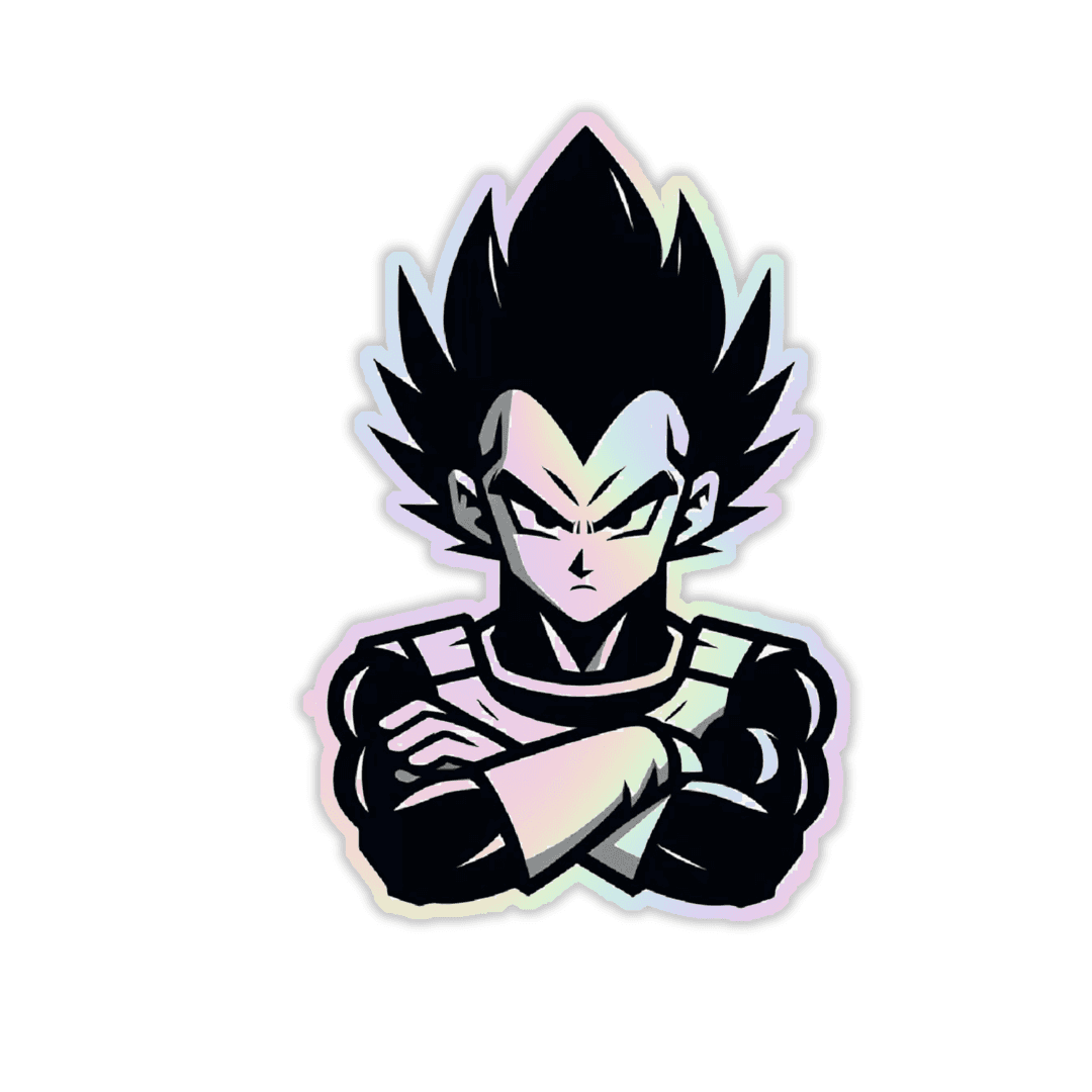 Vegeta Holographic Sticker - sticckiz.com