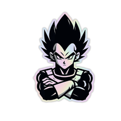 Vegeta Holographic Sticker - sticckiz.com