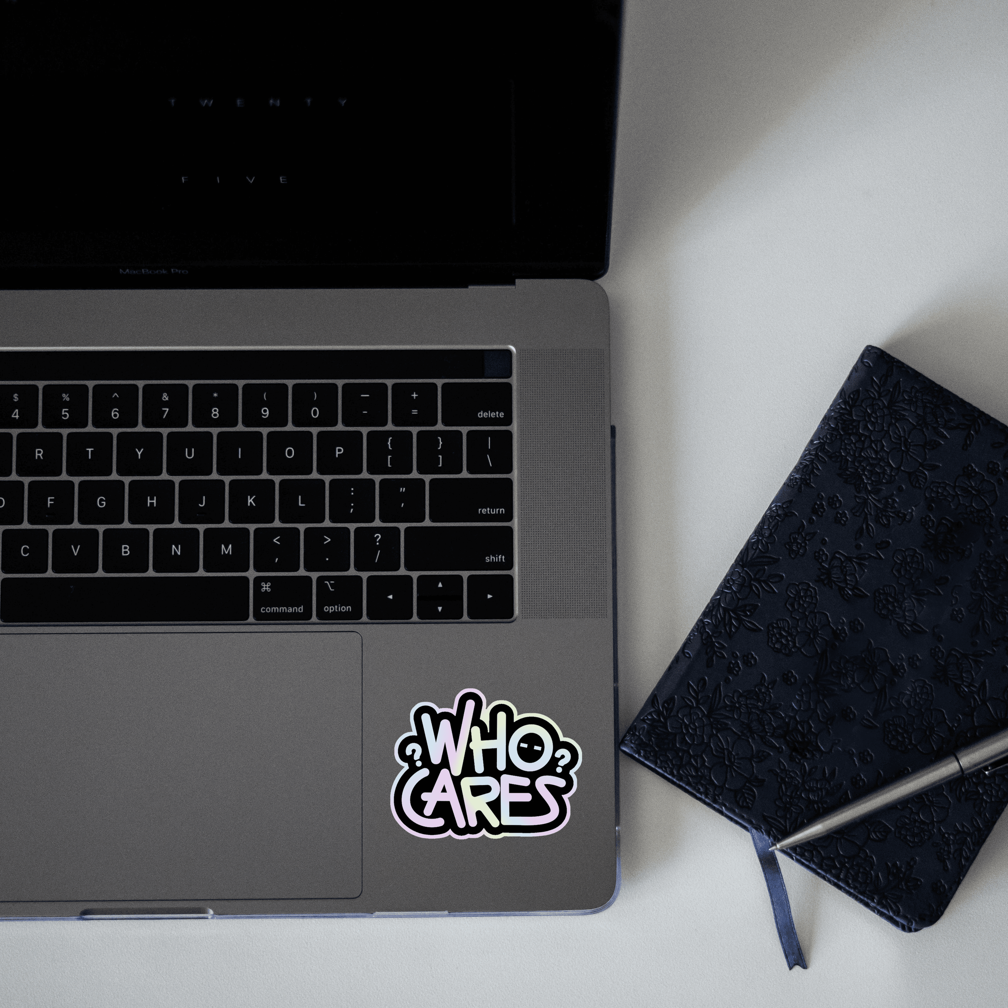 Who Cares Holographic Sticker - sticckiz.com