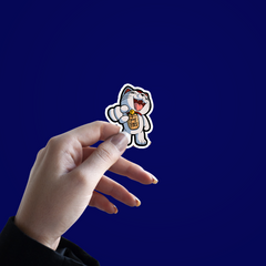 Maneki-Neko laughing Sticker