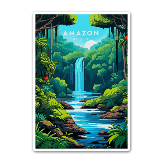 Amazon River Card Sticker