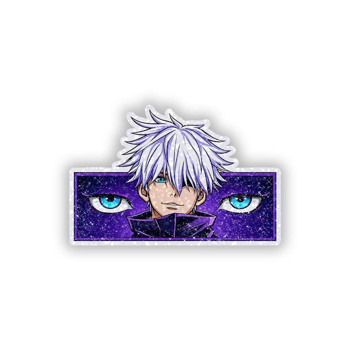 Purple Eyes Glitter Sticker - main