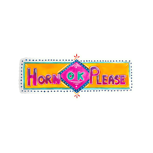 Horn Ok Please Sticker - sticckiz.com