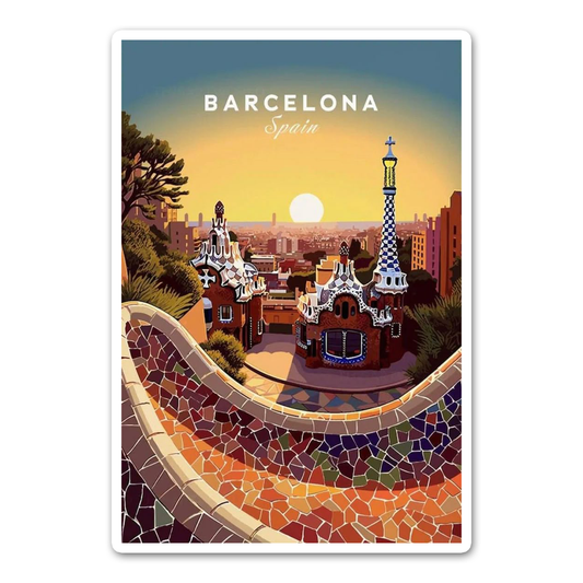 Barcelona Card Sticker