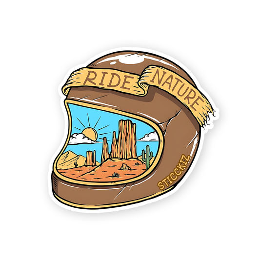 Motorbike Helmet vector art Sticker