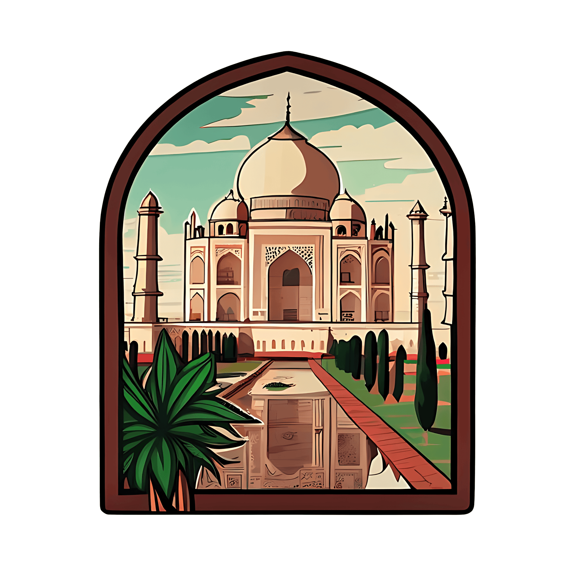 Taj Mahal Sticker - sticckiz.com