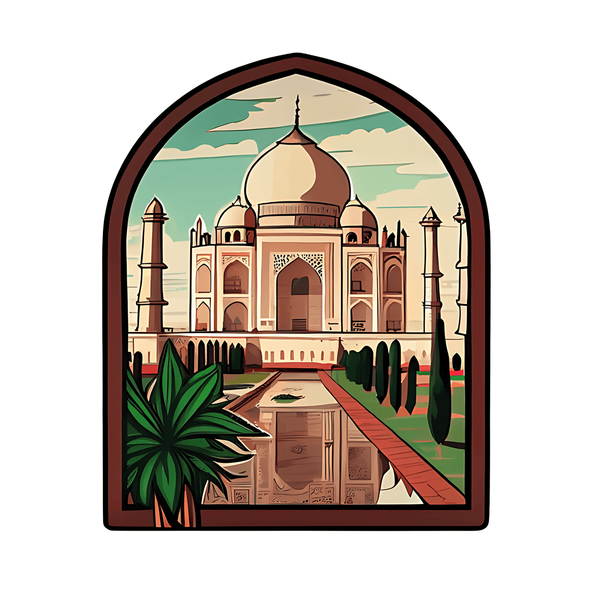 Taj Mahal Sticker - sticckiz.com