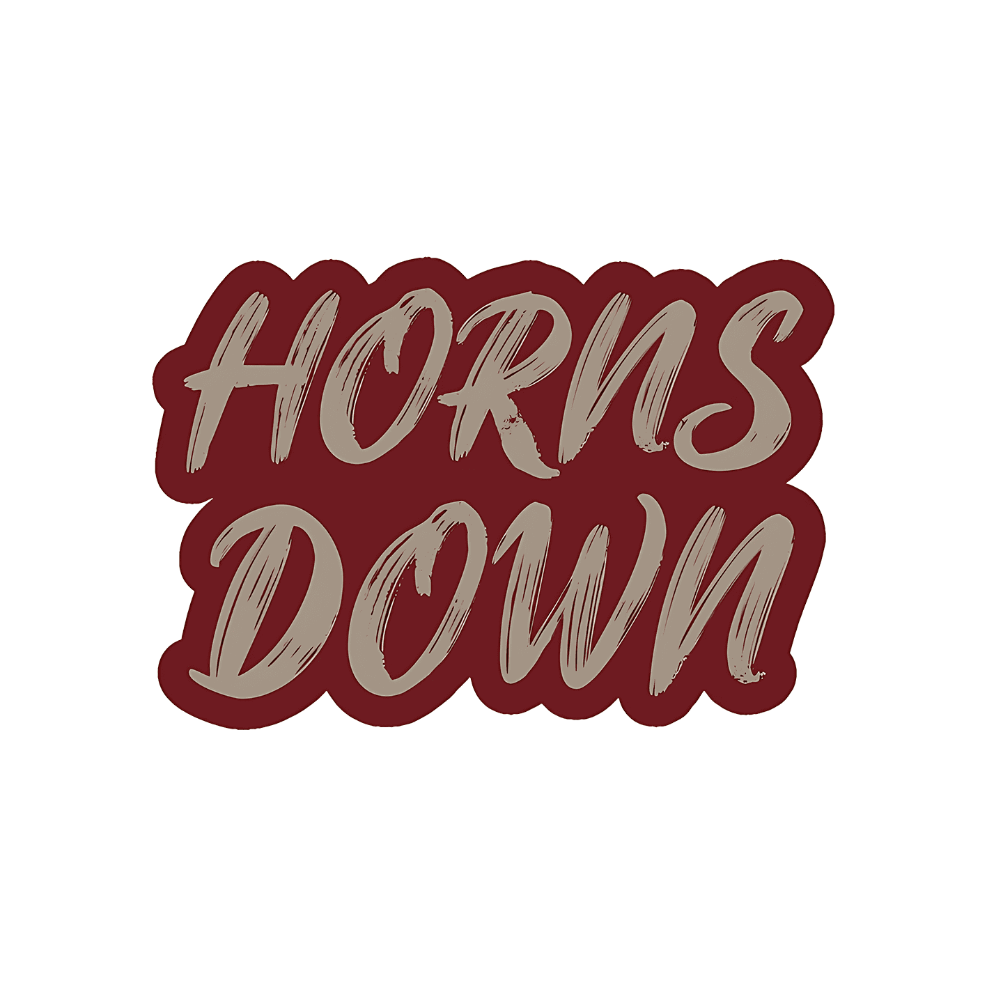 Horns Down Sticker - sticckiz.com