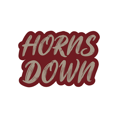 Horns Down Sticker - sticckiz.com