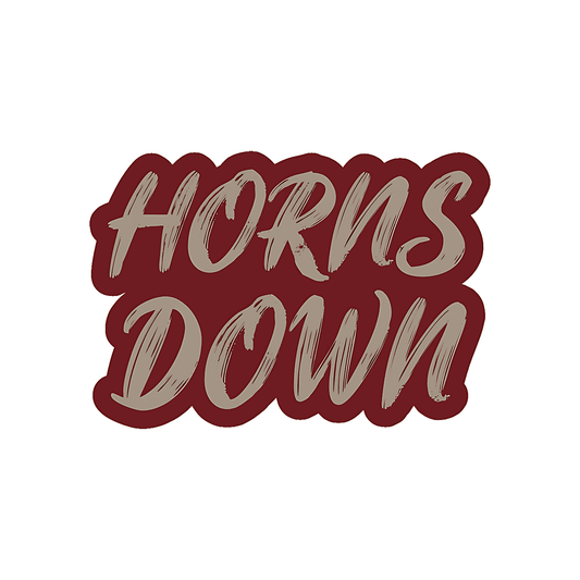 Horns Down Sticker - sticckiz.com