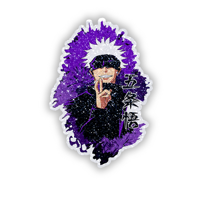 Gojo Anime Glitter Sticker - main