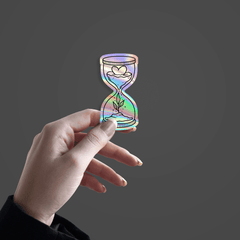 Houeglass Holographic Sticker - sticckiz.com