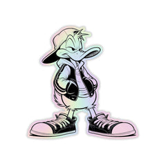 Daffy Duck v4 Holographic Sticker - sticckiz.com
