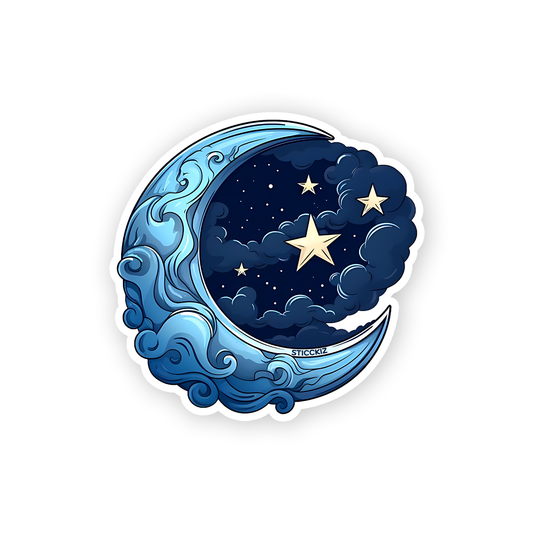 Moon and Stars Sticker