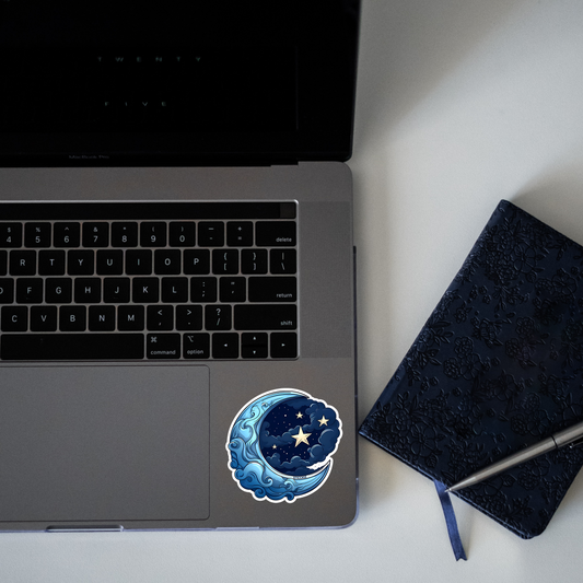 Moon and Stars Sticker