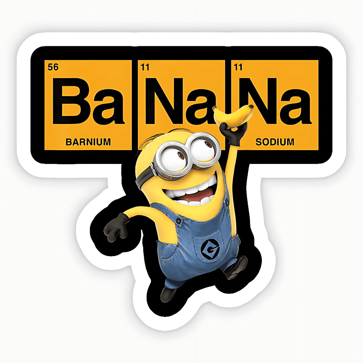 Despicable me Minions Banana Sticker - sticckiz.com