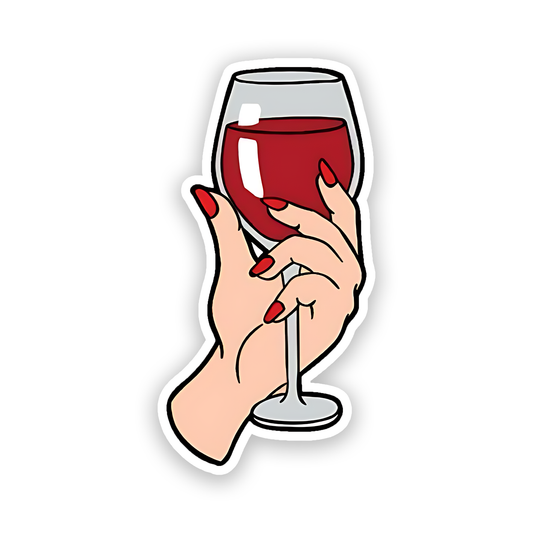 a glass of wine sticker