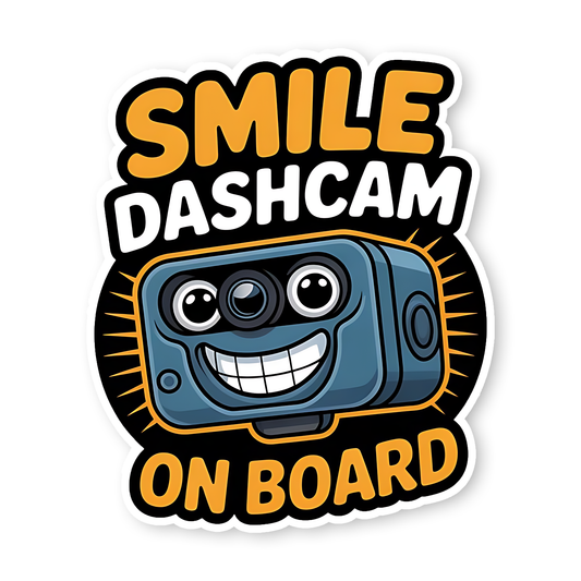 Smile Dashcam on Board Sticker