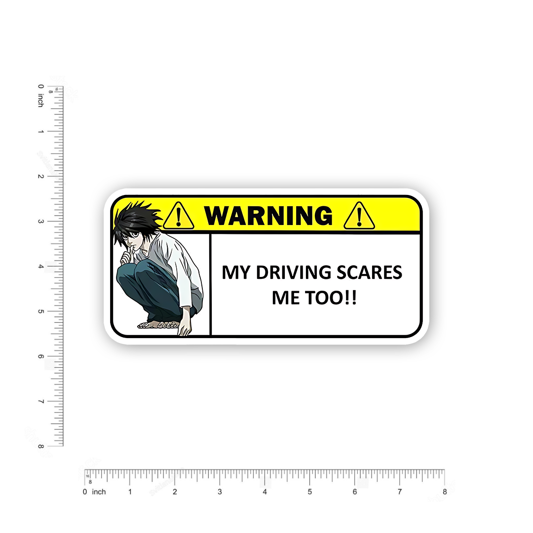 My Driving Scares me too Bumper Sticker