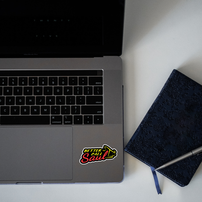 Better Call Saul Sticker laptop mockup