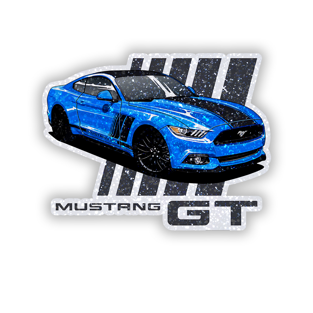 Mustang GT Glitter Sticker - main