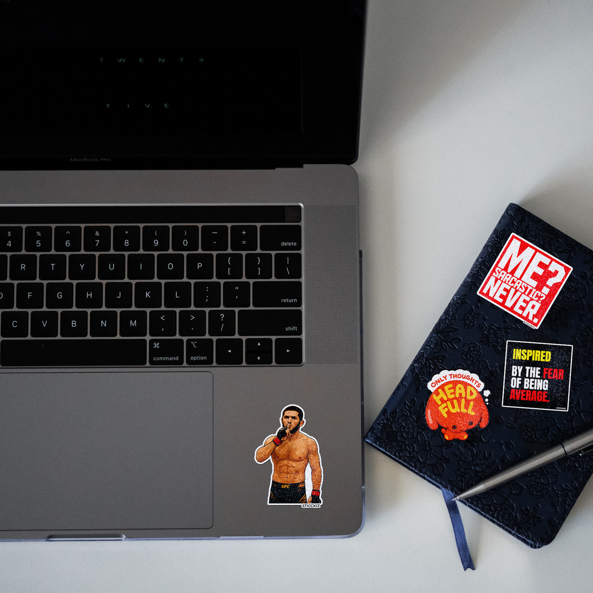 islam-makhachev-sticker Glitter Sticker - laptop mockup