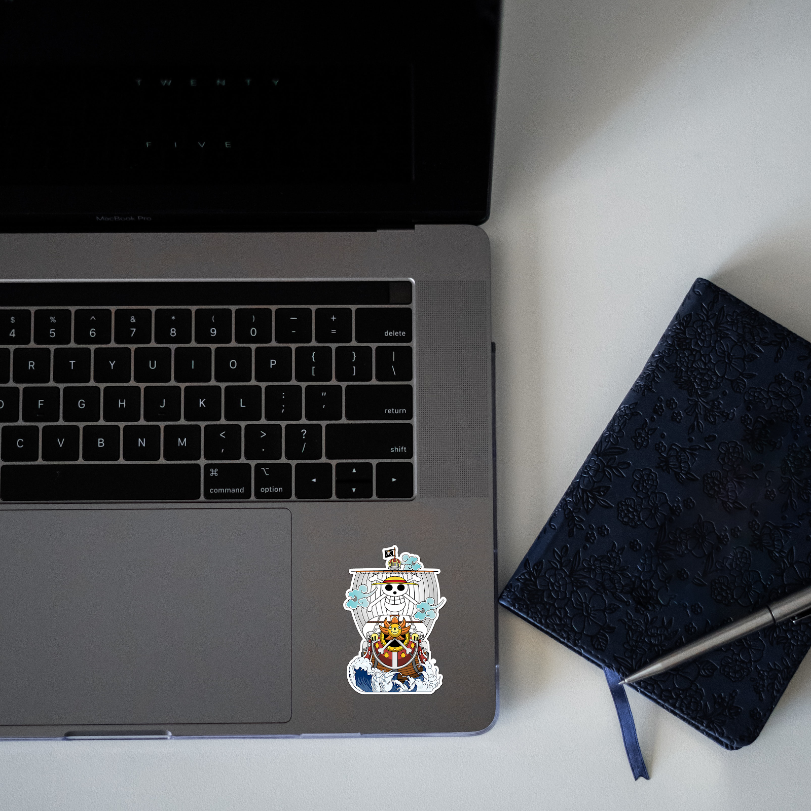 Thousand Sunny Ship Sticker laptop mockup