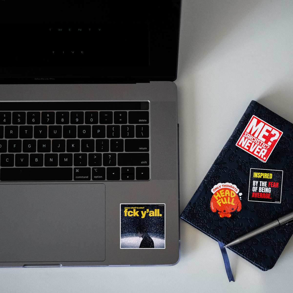 Prove What to who Glitter Sticker - laptop mockup