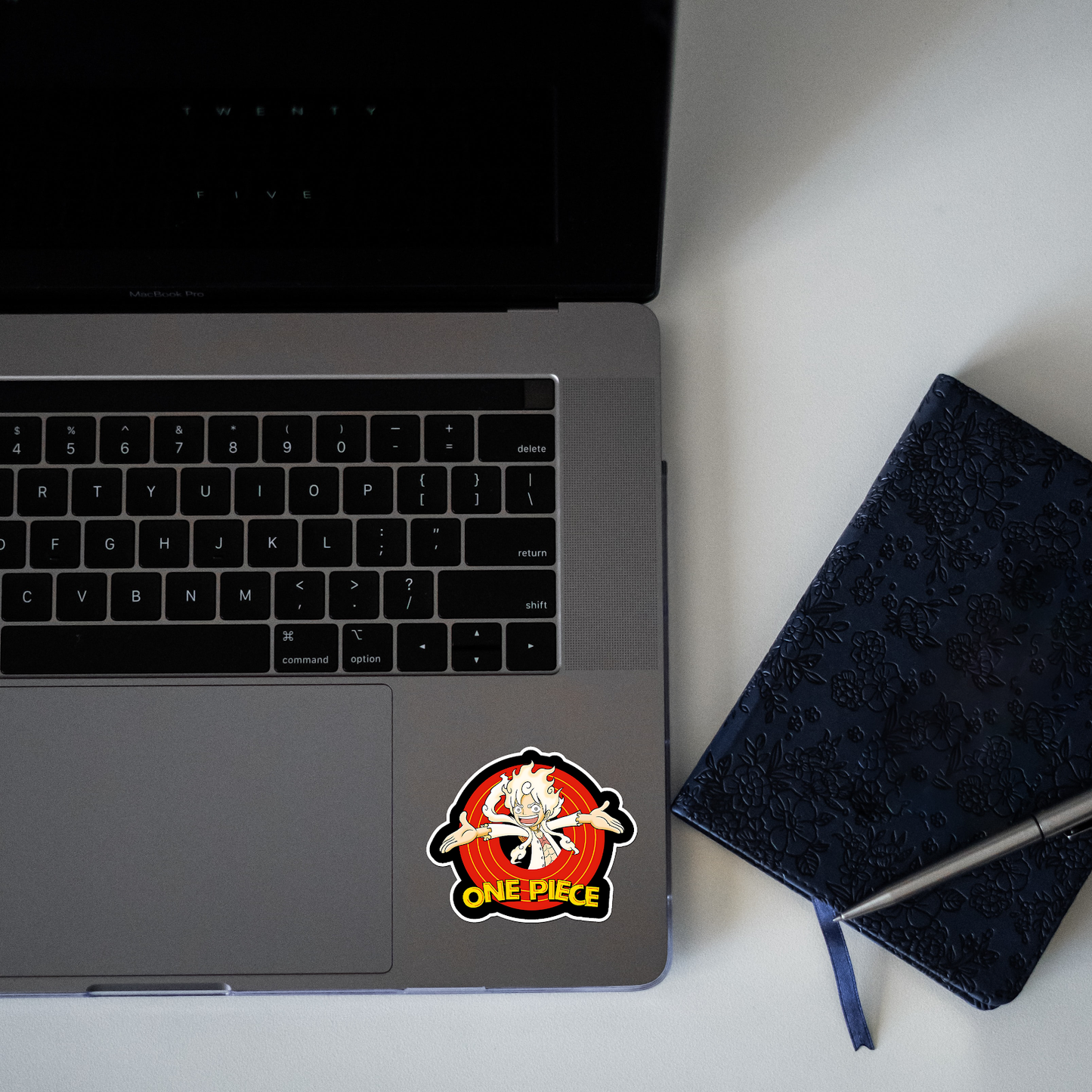 Gear 5 Luffy Sticker laptop mockup