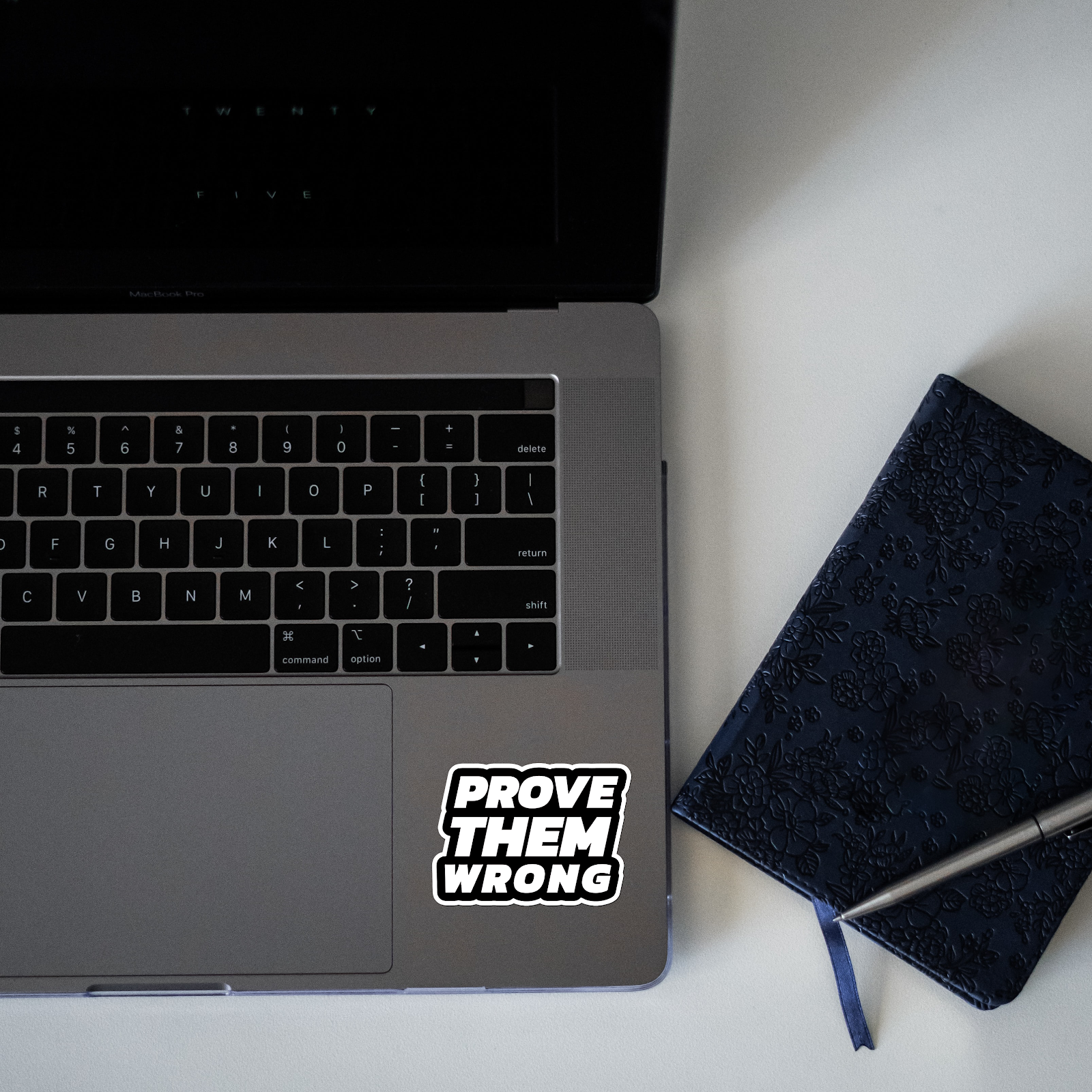 Prove Them Wrong Sticker laptop mockup